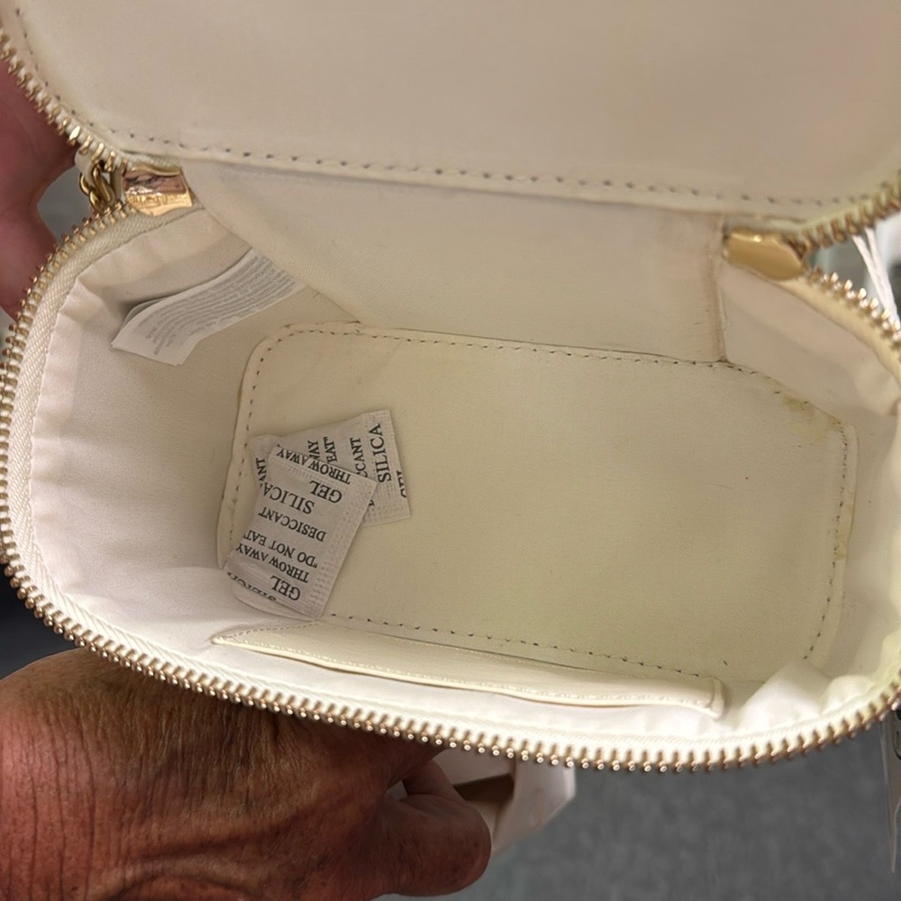 Valentino Orlandi Cream and Gold Mini Bag with Quilted Design
$99.00 TODAY ONLY - Picture 11 of 14